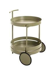 HAKU Möbel Serveringsvagn grön, Metall, metall - Storlek: H 62 cm x Ø 42 cm, Stil: Modern