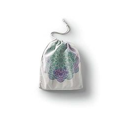 Bonamaison Imprimé Sacs de Coton avec Cordon, Sac D'Épicerie, Sac À Provisions, Réutilisables, Écologique, Pliable, Taille: 12x15 Cm
