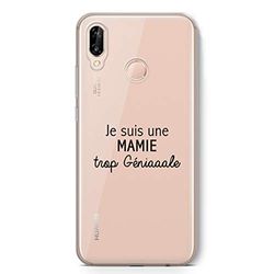 Zokko fodral Huawei P20 Lite "I'm A Grandma" for awesome ! - mjukt genomskinligt bläck svart