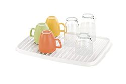 Tescoma Escorredor frente e verso, conjunto limpo, plástico, branco, 44,5 x 2,5 x 31,8 cm