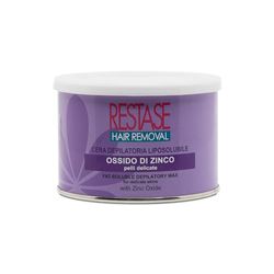 RESTASE | Cera Depilatoria Liposolubile, Ossido di Zinco, Pelli Delicate, 400 ml, Made in Italy