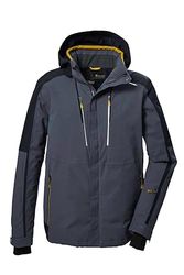 killtec Uomo Giacca da sci/giacca funzionale con cappuccio e paraneve con chiusura a cerniera KSW 69 MN SKI JCKT, dunkel stahlblau, 4XL, 41956-000