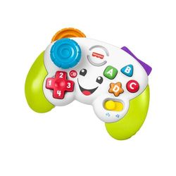 Fisher-Price Ríe y Aprende Mi Primer Mando de Consola, Juguete de Aprendizaje con Luces y Sonidos para bebé +6 Meses, versión español + portugués + Italiano + inglés (HHX11)