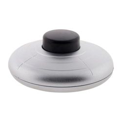 Interrupteur à pied bi colore pour luminaire - Argent - Zenitech