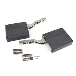 Emuca - Compás para puertas elevables, Amortiguador con fuerza 1.600-3.600, Acero y plástico, Gris antracita