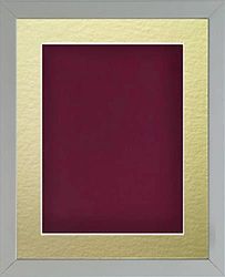 Frame Company Radcliffe Grey 14x11 with Plum BB and Gold Mount for 12x8