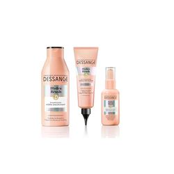 DESSANGE - Coffret Hydratant & Disciplinant Hydra-Brush - Shampoing Disciplinant + Lait de Brushing Thermoprotecteur + Sérum De Finition Anti-Frizz 48H* - Formule Enrichie À l'Acide Hyaluronique*