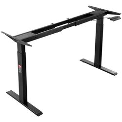 VEVOR Bureauframe met dubbele motor, instelbare hoogte van 70-117 cm en lengte 110-178 cm, elektrisch tafelframe, ergonomische doe-het-zelf-werkplekbasis (alleen zwart frame)