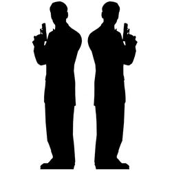 Star Cutouts Cut Out of A Secret Agent Male (Pack of 2)