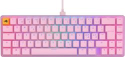 Glorious Gaming GMMK 2 Compact (65%) - Clavier de jeu mécanique, TKL compact (65%), cadre aluminium, capuchons de touches doubleshot, switches Glorious Fox, RGB, Disposition QWERTY nordique - Rose