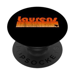 Laurens, SC Estilo retro de los años 80 PopSockets PopGrip Adhesivo