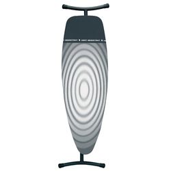 Brabantia - Table à Repasser Taille D - pour Centrale et Fer Vapeur - Zone Résistante à la Chaleur - Plateau Extra-Stable - Réglage de la Hauteur Idéale - Titan Oval - 135x45cm