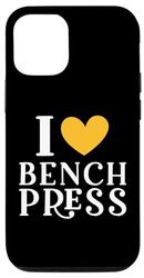 Custodia per iPhone 15 I Love Benchpress - Divertente allenamento in palestra