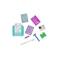POPme, Kit d'Accessoires d'Hôtel, Brosse à Dents, Dentifrice, Crème pour les Pieds, Rasoir, Mousse à Raser, Set de Couture, Lime à Ongles, Shampooing