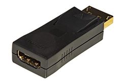 LINK LKADAT213 Adaptateur Actif Displayport 1.2 Mâle, Hdmi 2.0 Femelle Contacts Dorés 4K 60 Hz, Noir