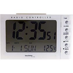 Radiostyrd väckarklocka WT 188 med datum/veckodagsvisning och inomhustemperaturdisplay