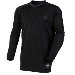 O'NEAL | Motocrosströja | Enduro Motorcykel | Passar för maximal rörelsefrihet, sydd armbågsskydd, andas | Jersey Element Classic | Vuxna | Svart | Storlek XXL