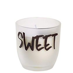 Spaas 6 Unscented Candles in Frosted Glass, 25 Hours, Sweet', White