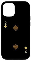 Carcasa para iPhone 12/12 Pro 2 (dos) de Spades Poker Cartas de Blackjack