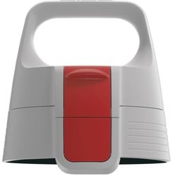SIGG WMB ONE Top 2 grigio rosso chiusura (taglia unica), pezzo di ricambio per borraccia, chiusura con una sola mano e a prova di perdite