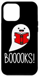 Booooks, drôle d'halloween, Mignon fantôme lisant des Livres de bibliothèque Coque pour iPhone 12 Pro Max