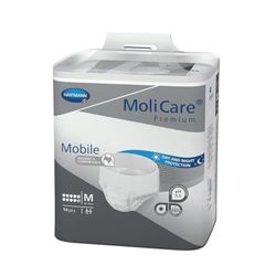 Molicare Mobilny 10 kropli, rozmiar L, chłonna bielizna dla kobiet i mężczyzn z ciężkim nietrzymaniem moczu, ochrona przed wyciekiem, przyjazna dla skóry, najlepsze dopasowanie do ciała, 56 sztuk