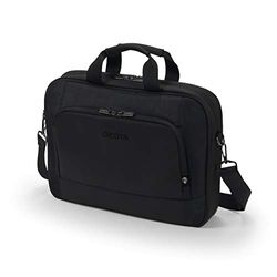 DICOTA Eco Top Traveller Base 15-17,3 - Maletín Ligero para portátil con Acolchado de protección y Espacio de Almacenamiento, Negro