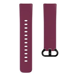 Hama Fitbit klockarmband 22 mm (justerbart ersättningsarmband för smartwatch Fitbit Charge 5, Fitbit armband att byta, utbytbart armband av TPU, rostfritt stål) rött