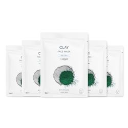 by Amazon Clay, Detox Face Sheet Mask, 18ml, 5 Pack