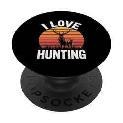 Amo Caza Ciervo Puesta Del Sol Vida Sil PopSockets PopGrip Adhesivo
