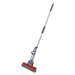TONKITA | PVA Mop Sistema Lavapavimenti con Manico in Metallo e Spugna Super Assorbente, Mocio con Leva Strizzante Senza Secchio, Ideale per Tutti i Pavimenti