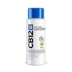 CB12 - Bain de bouche - Lutte contre la mauvaise haleine pendant 12 heures - Sans alcool - Arôme menthe - 250 ml