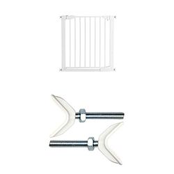 Munchkin Barrière de Sécurité Auto Close (ouverture de 76 cm à 82 cm) + Kit de Fixation pour Escalier - Blanc