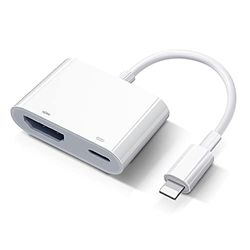 Lightning Digital AV-adapter [Apple MFi-certifierad] iPhone iPad HDMI Adapter TV Lightning till HDMI Plug and Play-kabel för iPhone 14/13/12/SE/11/XS/XR/X/8/7/iPad till TV/HDTV/Monitor/Projector