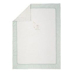 Nattou Manta Grande Suave de Algodón y Terciopelo, Vaca Mila, 100 x 135 cm, Mila, Zoë y Lana, Blanco