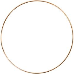Creativ Metal Wire Ring, D: 20 cm, Thickness 3 mm, Gold, 1pc