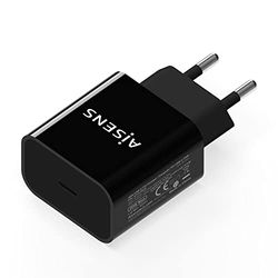 Aisens USB-C Charger Pd3.0, 1 Poort, 1 Xusb-C, 20 W, Zwart