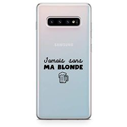 Zokko Samsung S10 fodral Aldrig utan min blonda - mjukt genomskinligt bläck svart