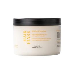 Madame la Présidente - Masque Nutri-actif Cheveux - Nourrit, Hydrate & Fortifie - Soin Cheveux Secs, Abîmés & Cassants - 97,6 d'ingrédients d'origine naturelles - Résolution N°6-240ml