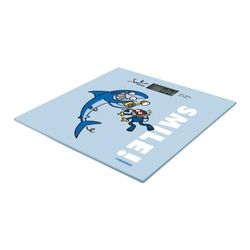 Jata 295K - Báscula de Baño Digital, Pantalla LCD, Alta precisión, Extraplana, Capacidad de 150 kg, Plataforma de Vidrio, Apagado Automático, Incluye Pila, Diseño Kukuxumusu