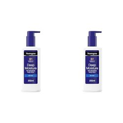 Neutrogena Deep Moisture Fast Absorbing Body Lotion 250 ml 24 Hour Moisturisation (Pack of 2)