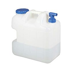Relaxdays 25 l water jerrycan, kraantje, voor drinkwater, BPA-vrij, camping, auto, wit