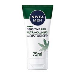NIVEA MEN Sensitive Pro Ultra Calming Moisturising Cream (75ml), Face Care Moisturiser Enriched with Hemp Seed Oil and Vitamin E for Stress-Minimising Skin Care