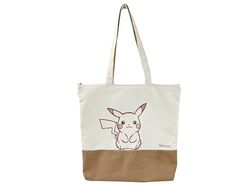 CyP Brands Pokémon, tas, canvas, tas, plaid, beige, officieel product, Beige, Estandar