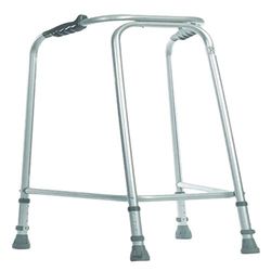 Aidapt Ultra Narrow Small Adult Adjustable Height Aluminium Lightweight Walking Frame with Anti Slip Ferrule Feet to Aid Stability and Confidence when Walking Aid