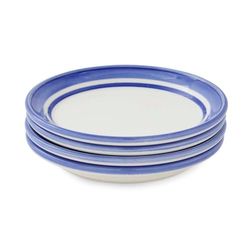 Potter's Stripe Set of 4 Bread Plates, Blue