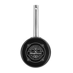 Magefesa Ares casserole 16 cm avec revêtement antiadhésif bicouche renforcé avec émail extérieur noir mat et quincaillerie inox satinée