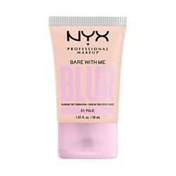 NYX Professional Makeup Mjukgörande foundation med medelhög täckning och matt finish, upp till 12 timmars vård och fukt, med niacinamider, bar med mig, färg: Pale, 1 x 30 ml