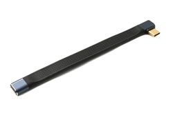 System-S USB4 10 cm cavo tipo C maschio a femmina angolo piatto 40 Gbps 240 W USB 4.0 cavo adattatore