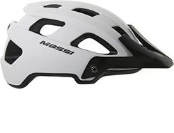 Massi Air Force fietshelm, wit, T.L, multifunctionele fietshelm, volwassenen, uniseks, maat L